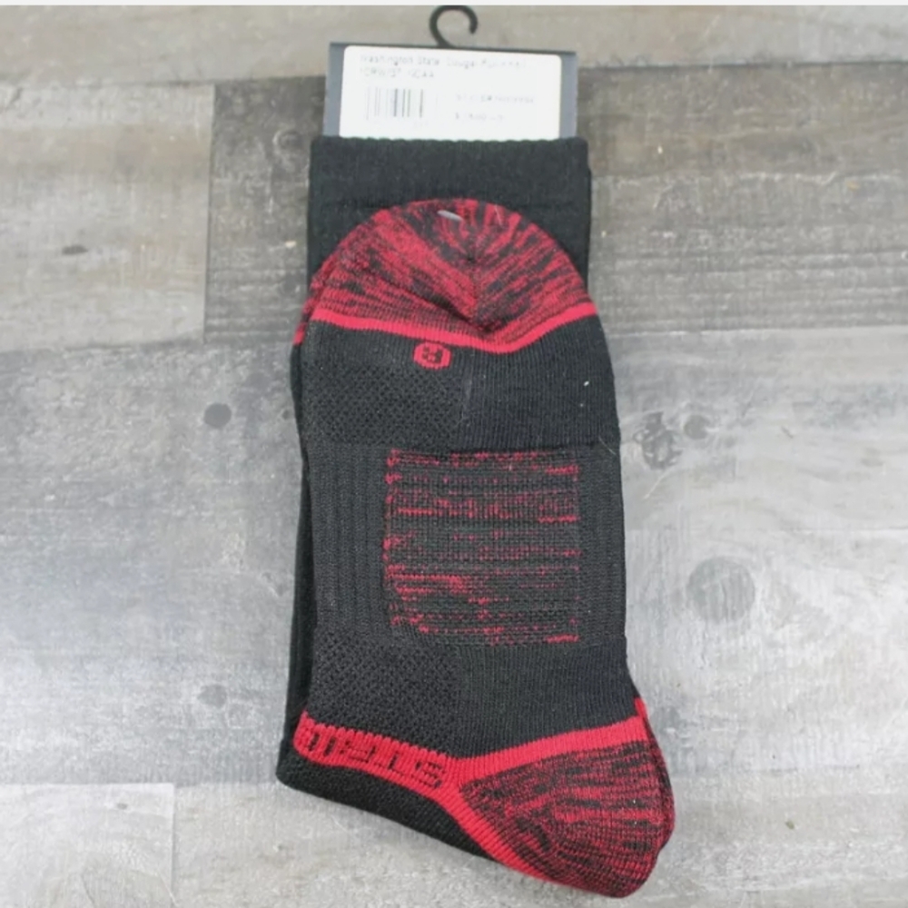 NWT Unisex Washington State University Cougars Strideline Crew Socks - Picture 4 of 4